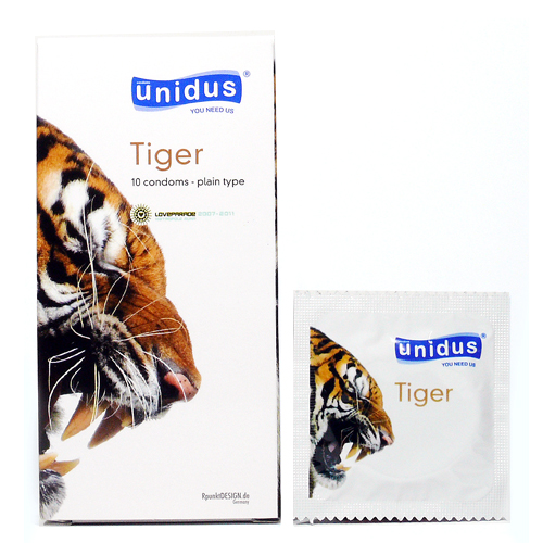 [유니더스Unidus] 타이거 기본형 콘돔 10p Tiger 플레져랩
